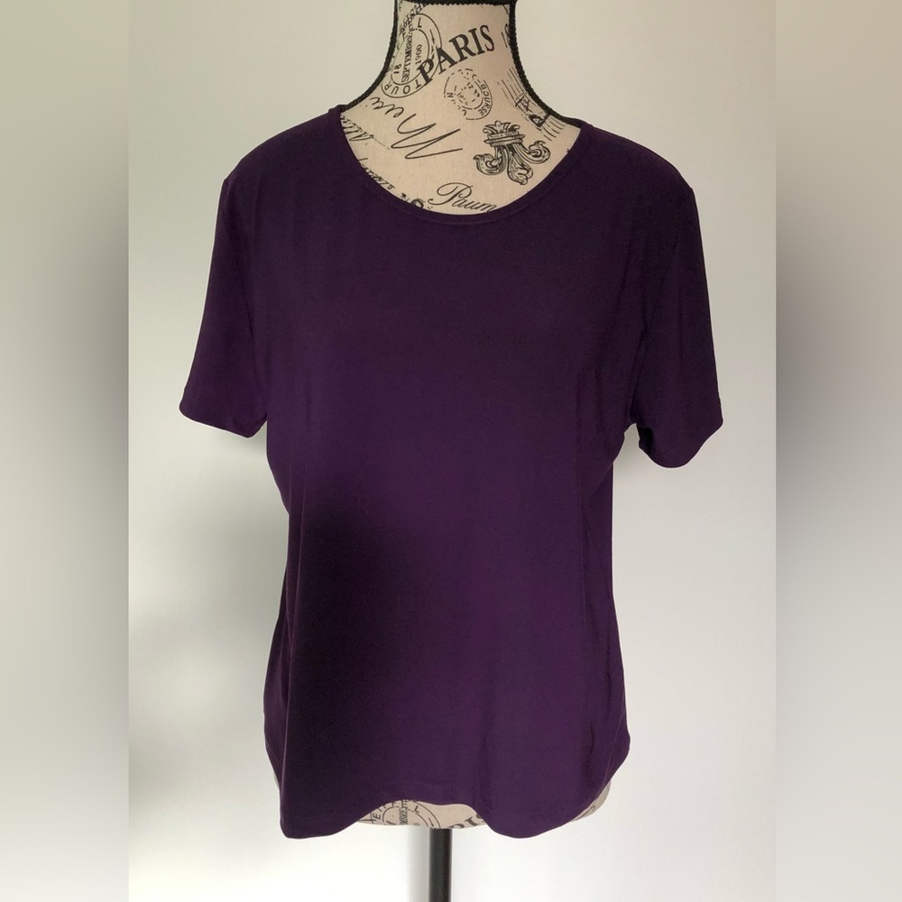 Nonpareil tee large short sleeve plum colour